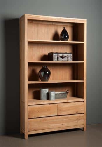 Tower Living boekenkast Corona 120x35x210 cm teak