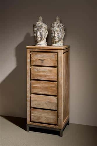 Tower Living ladekast Venetië 50x40x120 cm oud teak