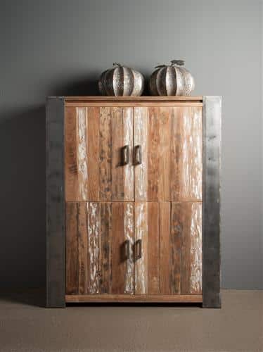 Tower Living opbergkast Novara 140x45x170 cm oud teak