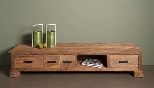 Tower Living tv meubel Lorenzo 200x50x40 cm oud teak