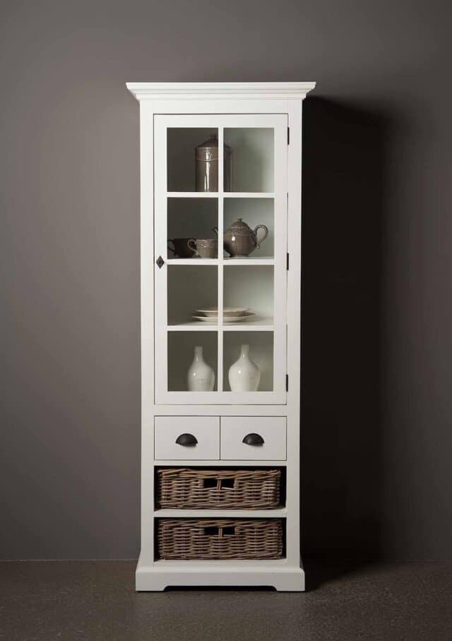 Tower Living vitrinekast Napoli 70x45x190 cm teak