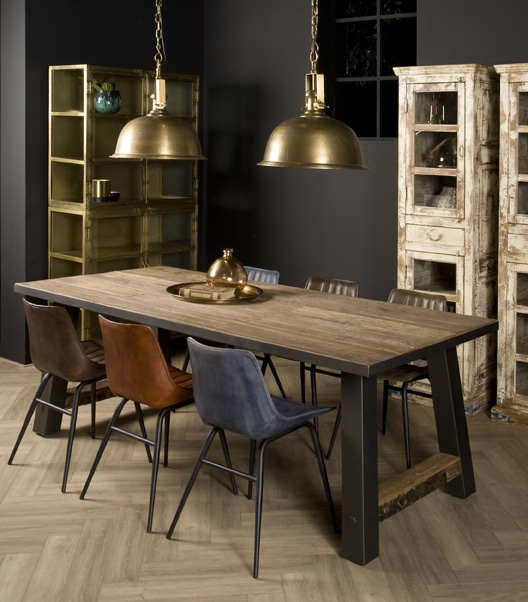 geweer Decoratief goud Tower Living eettafel Nano gerecycled hout online bestellen bij  Meubelcity.nl