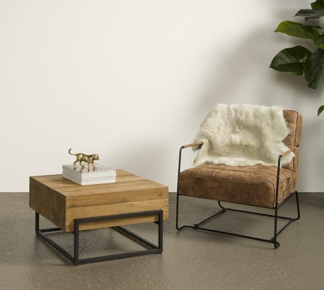 Hoektafel Massa 66x66x38 cm teak
