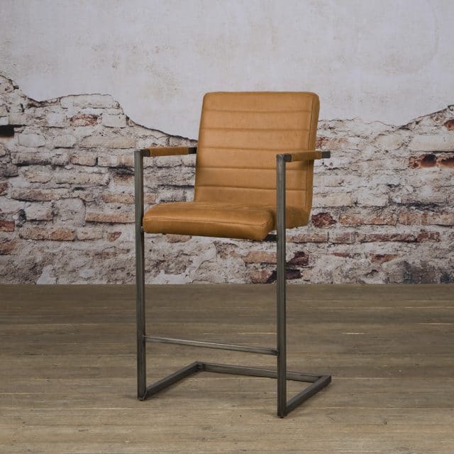 Tower Living barstoel Rocca met arm cognac