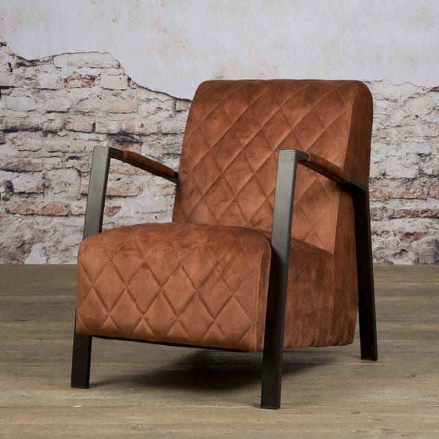 Tower Living fauteuil Villa met arm koper