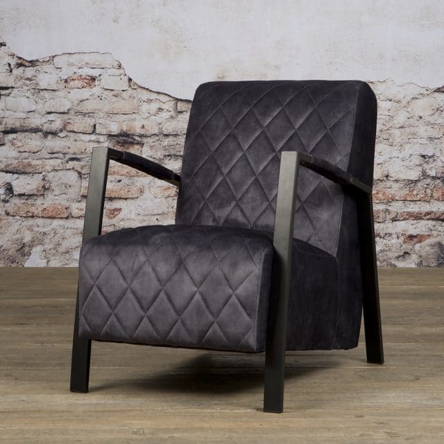 Tower Living fauteuil Villa met arm antraciet
