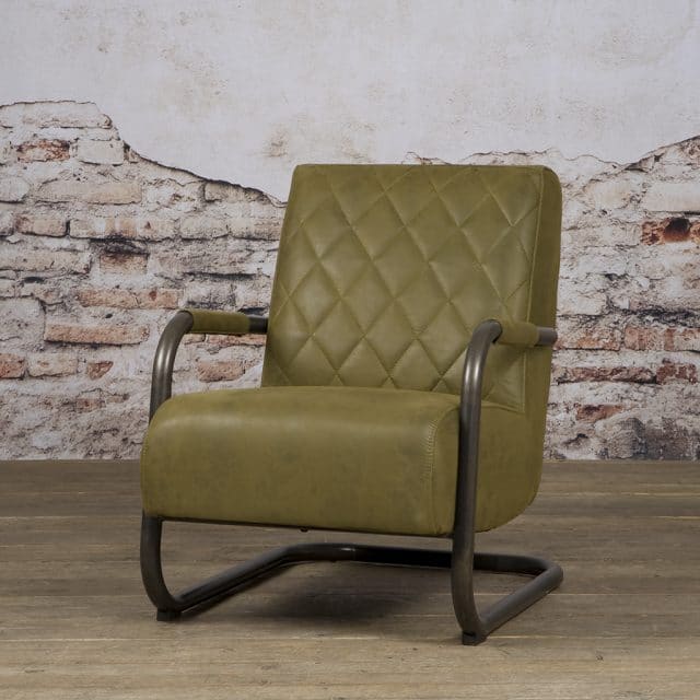 Tower Living fauteuil Civo met arm groen
