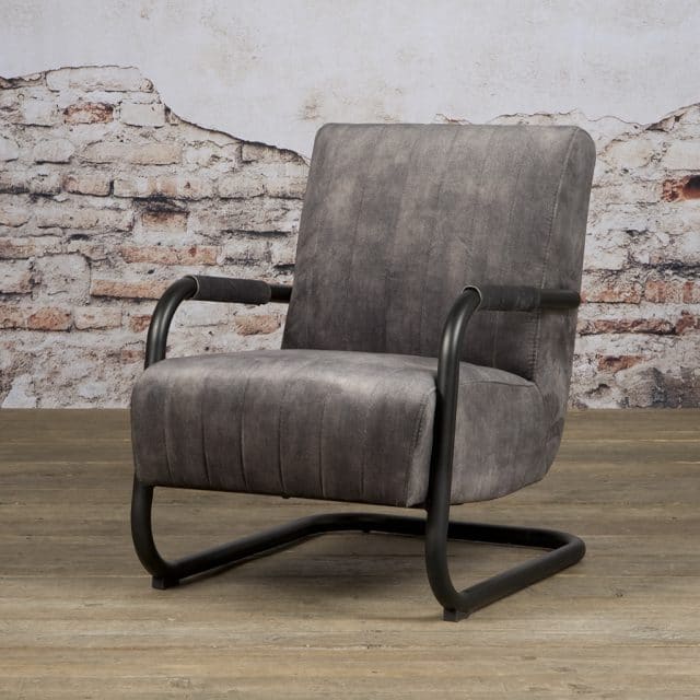 Tower Living fauteuil Riva met arm antraciet