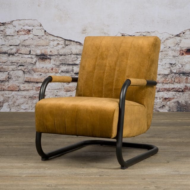 Tower Living fauteuil Riva met arm geel