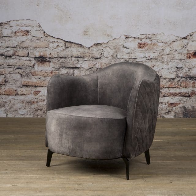 Tower Living fauteuil Bondo met arm donkergrijs
