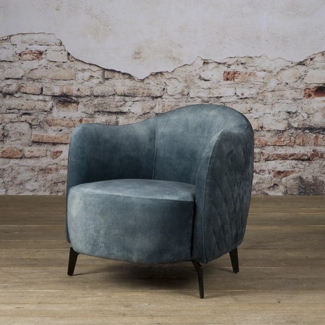 Tower Living fauteuil Bondo met arm blauw