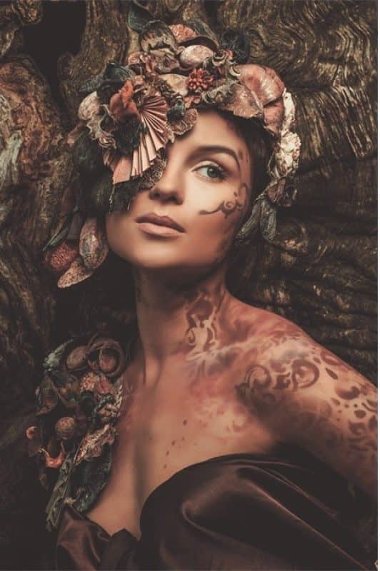 Schilderij Nymph woman in magical forest DIB1271 AluArt