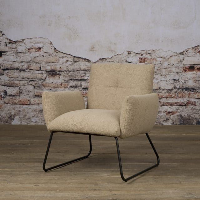 Tower Living fauteuil Dante met arm lichtbruin