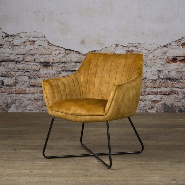 Tower Living fauteuil Monte met arm geel