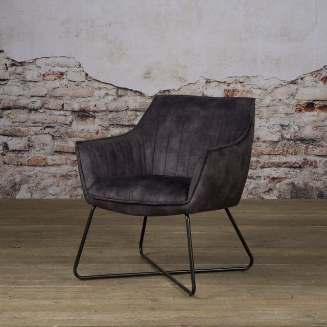 Tower Living fauteuil Monte met arm antraciet