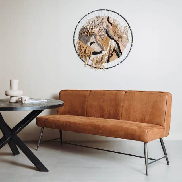 Tower Living eetkamerbank Belmonte 155 cm cognac