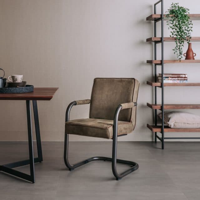 Tower Living eetkamerstoel Volano met arm groen
