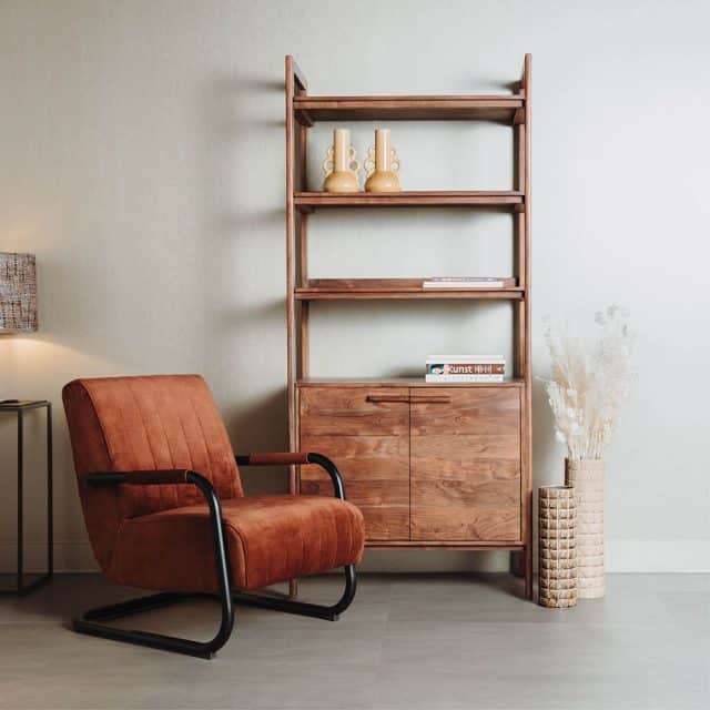 Tower Living fauteuil Riva met arm koper