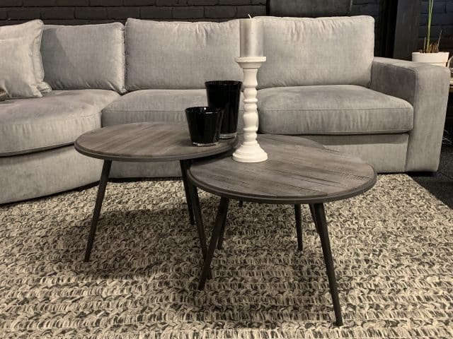 Salontafel set van 3 Turi wine teak
