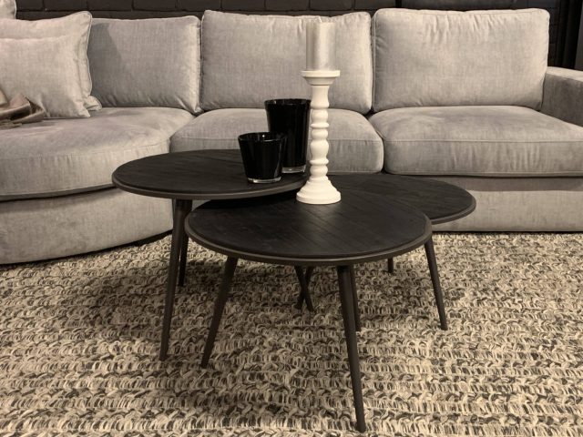Salontafel set van 3 Turi black teak
