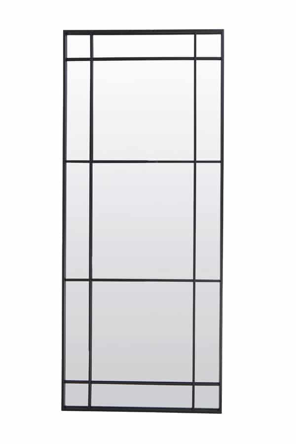 Spiegel 77x3x183 cm Rincon helder glas+mat zwart