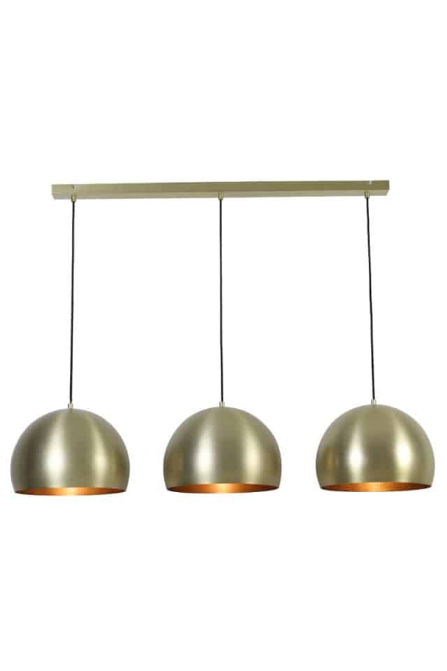 Hanglamp 3L 120x33x25 cm Jaicey mat goud