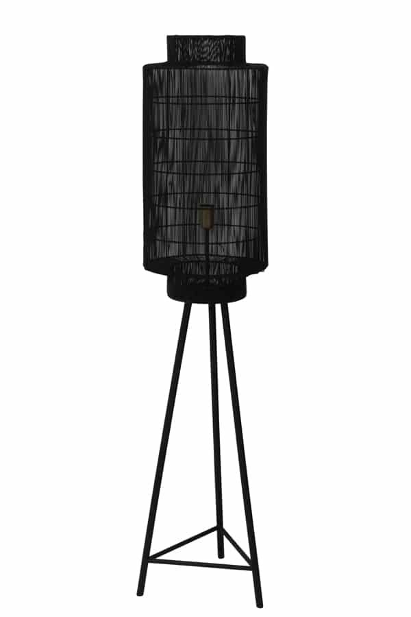 Vloerlamp driepoot Ø32x150 cm Gruaro mat zwart-antiek brons