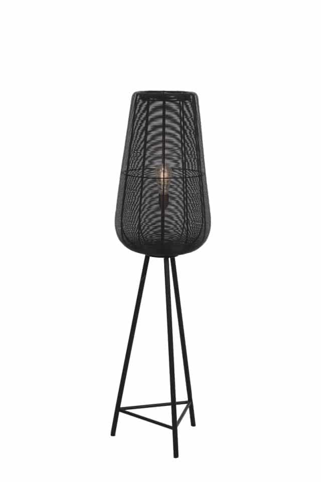 Vloerlamp driepoot Ø37x135 cm Adeta mat zwart
