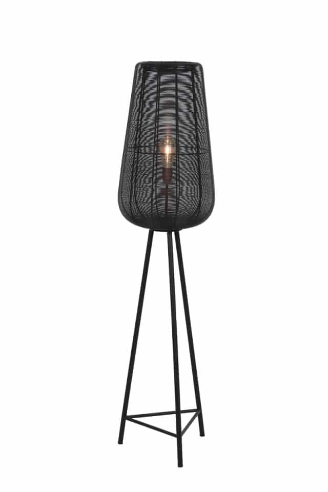 Vloerlamp driepoot Ø37x147 cm Adeta mat zwart