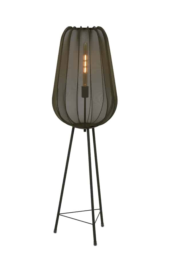 Vloerlamp driepoot Ø42x132 cm Plumeria donker groen