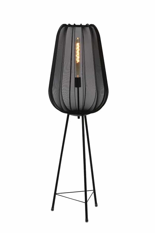 Vloerlamp driepoot Ø42x132 cm Plumeria zwart
