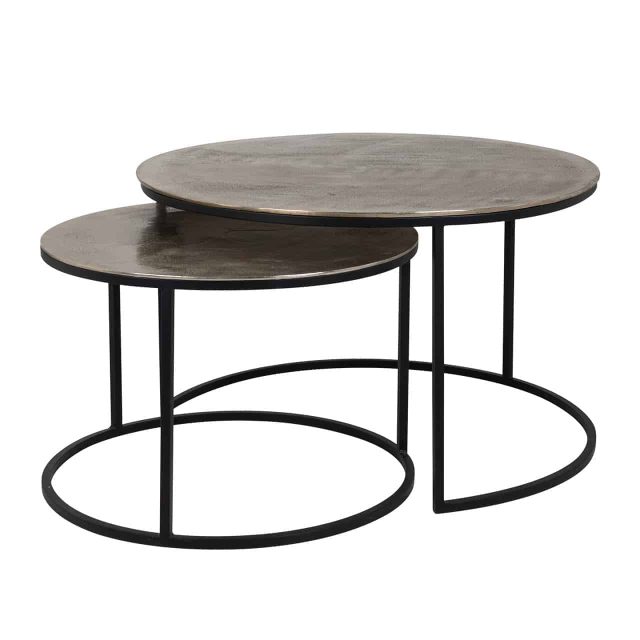 Richmond Interiors Salontafel Asher Set Van 2 Aluminium