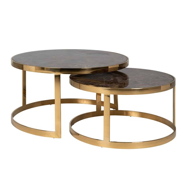 Richmond Interiors Salontafel Conrad Set Van 2 Marmer