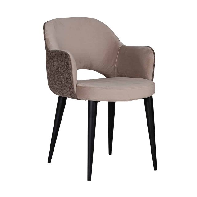 Richmond Interiors Eetkamerstoel Giovanna Met Arm Khaki Alaska Stone
