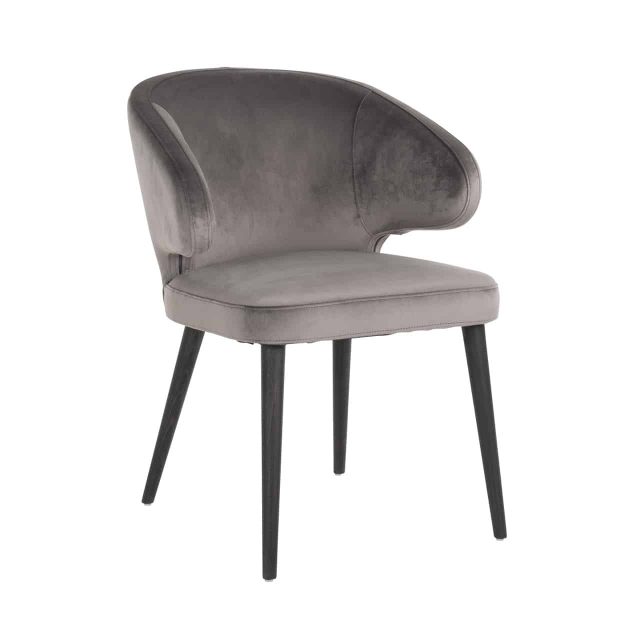 Richmond Interiors Eetkamerstoel Indigo Met Arm Grijs