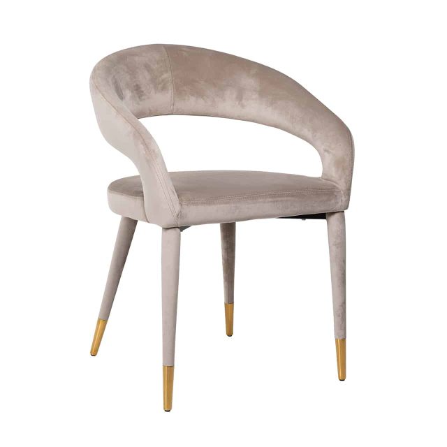 Richmond Interiors Eetkamerstoel Gia Met Arm Khaki