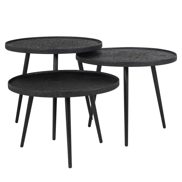 Richmond Interiors salontafel Oxford set van 3 metaal