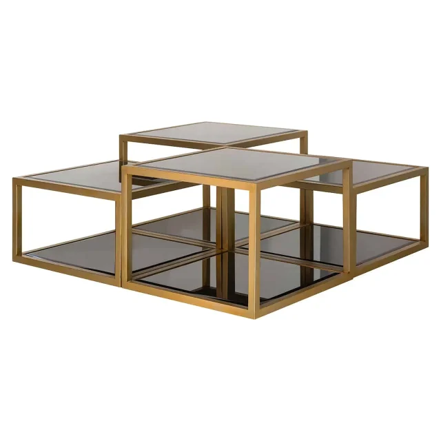 Richmond Interiors salontafel Loua set van 4 metaal