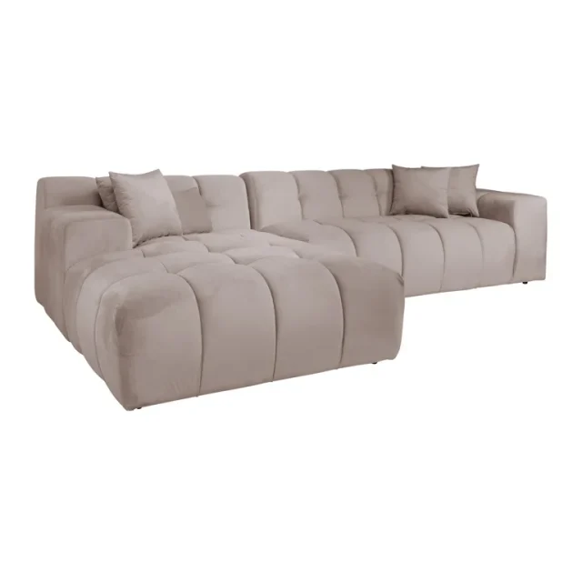 Richmond Interiors loungebank Cube lounge links + 3 zits khaki