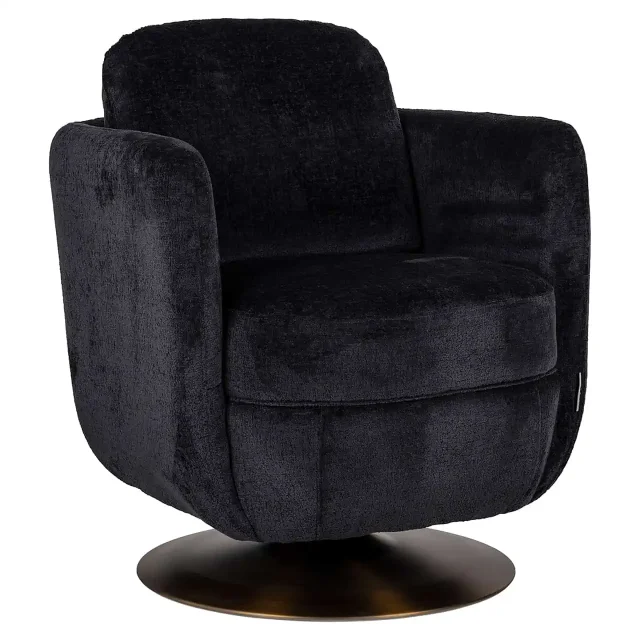 Richmond Interiors draaifauteuil Turner zwart