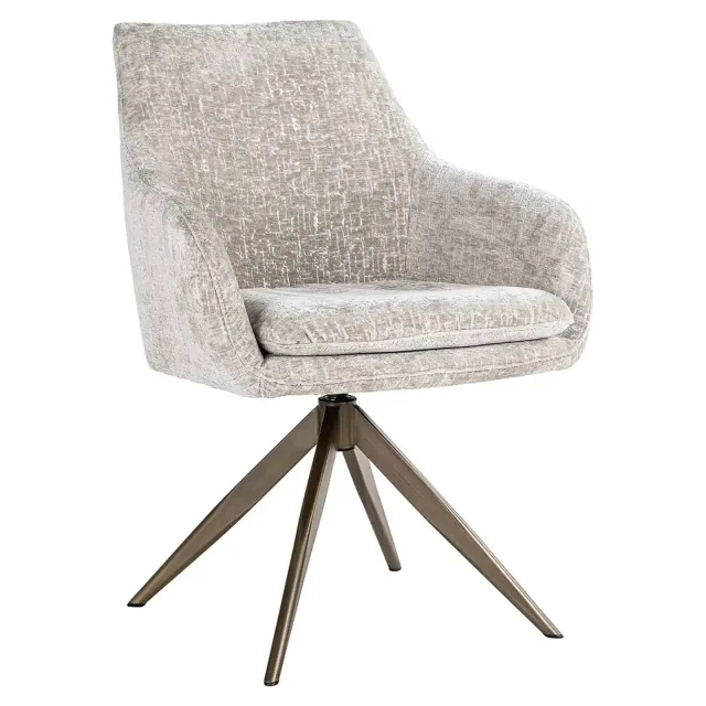 Richmond interiors eetkamerstoel Lisonne draaibaar met arm taupe