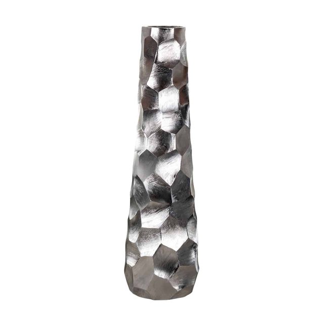 Richmond Interiors vaas Ø20x70 cm Callisto big aluminium zilver