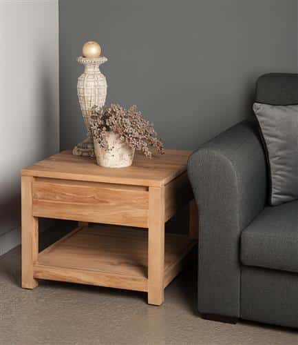Tower Living hoektafel Corona 60x60x50 cm teak