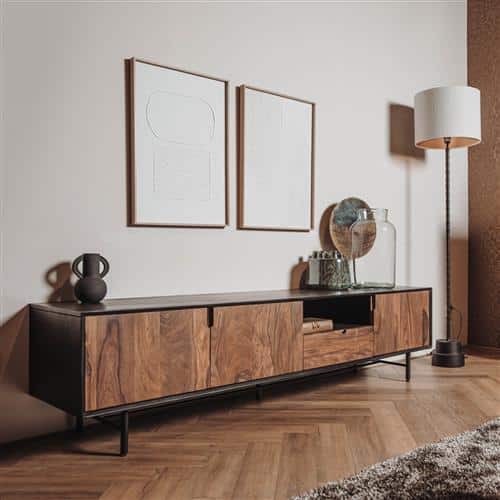 Tower Living tv meubel Taviano 200x45x50 cm Sheesham hout