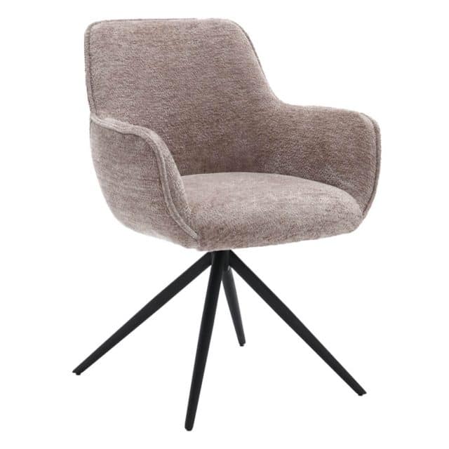 Tower Living eetkamerstoel Fondo draaibaar met arm taupe
