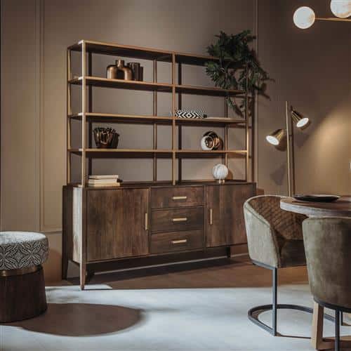Tower Living boekenkast Belvedere 180x45x200 cm mangohout