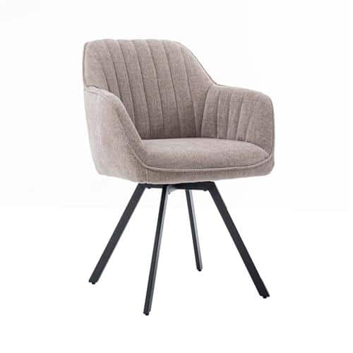 Tower Living eetkamerstoel Bruno draaibaar met arm beige