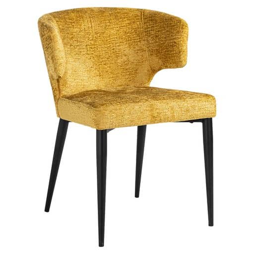 Richmond Interiors eetkamerstoel Taylor met arm geel