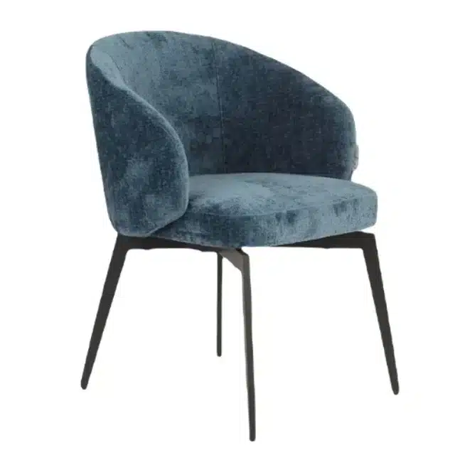 Richmond Interiors eetkamerstoel Amphara blauw