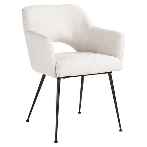 Richmond Interiors eetkamerstoel Jenthe met arm naturel
